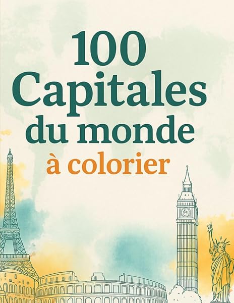 Couverture du livre « 100 CAPITALES DU MONDE À COLORIER » de Stra Magic