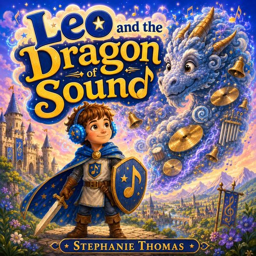Cover of the book “Leo and the Dragon of Sound” by Stephanie Thomas