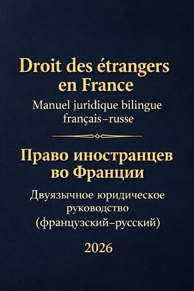 Couverture de Droit des étrangers en France - Manuel juridique bilingue français–russe